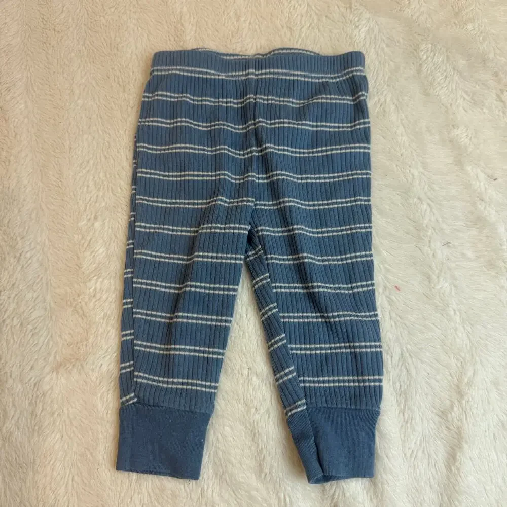 Carter’s Baby Boy 6 months Outfit Pants Bodysuit Blue Stripe Ribbed